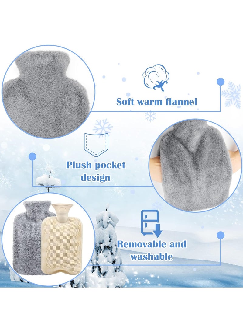 قربة الماء الساخن مع غطاء الفرو الصناعي - لتخفيف الآلام وتشنجات الدورة الشهرية - Image 2